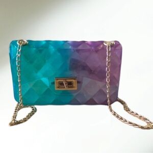 Quilted Teal/Purple Jelly Bag NWOT